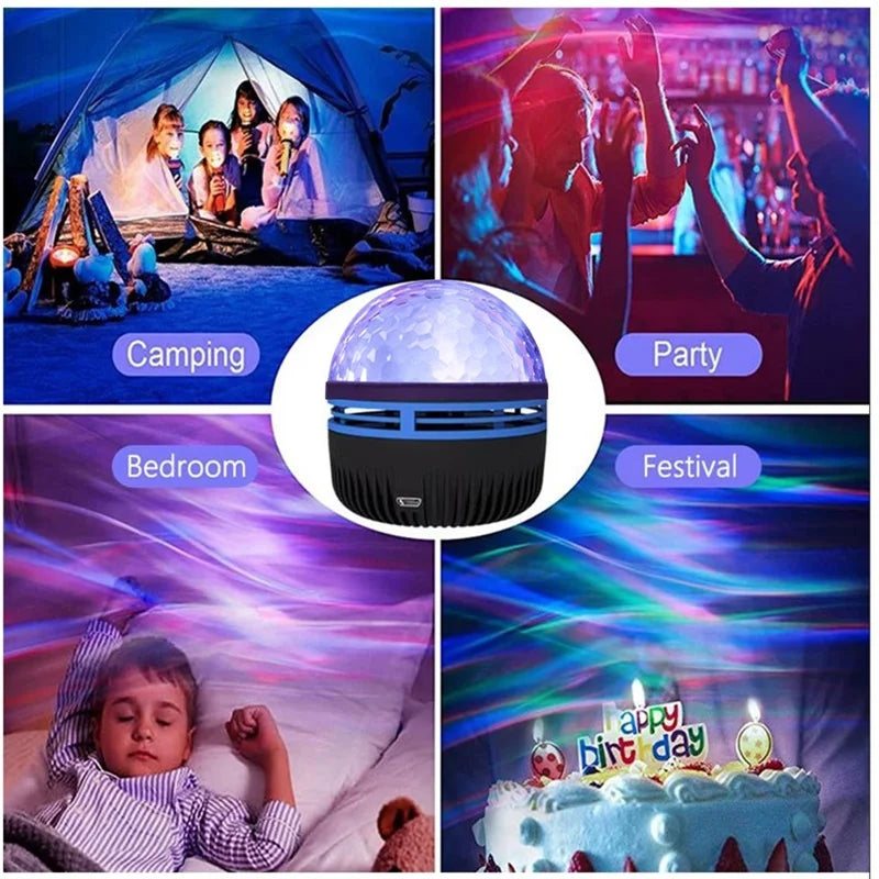 NEW Starry Projector Light with 7 Color Patterns & Remote Control, Polar Projector Night Light for Bedroom Atmosphere